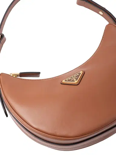 Prada Women's Arqué Leather Shoulder Bag - Brown | Thumbnail 6