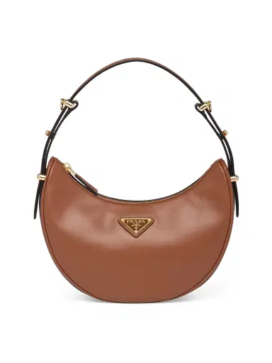 Prada Women's Arqué Leather Shoulder Bag - Brown | Thumbnail 1