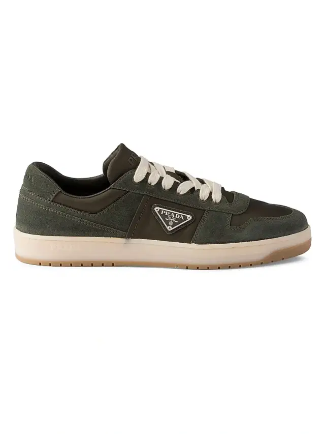 Men's Downtown Re-Nylon and Suede Sneakers - Dark Green