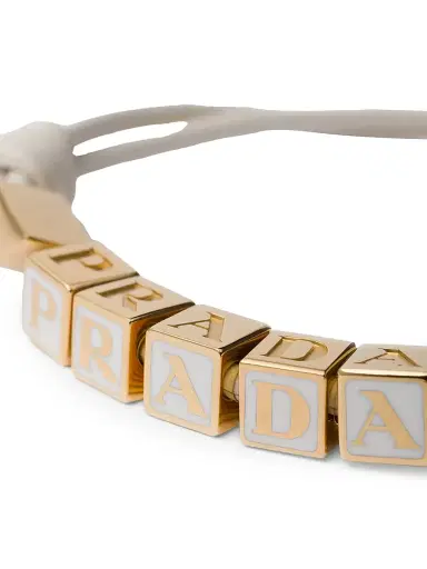 Prada Women's Nappa Leather Bracelet - White | Thumbnail 3
