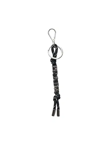 Prada Men's Cord Key Ring - Black | Thumbnail 1