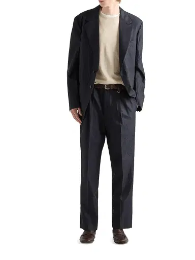 Prada Men's Cotton and Silk Pants | Thumbnail 6