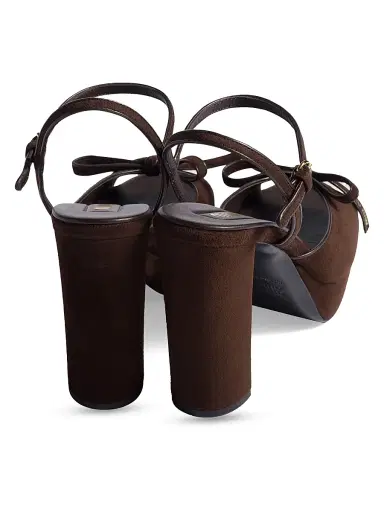 Miu Miu Women's Suede Platform Sandals - Brown - Size 9.5 | Thumbnail 2 Miu Miu Women's Suede Platform Sandals - Brown - Size 9.5 | Thumbnail 2