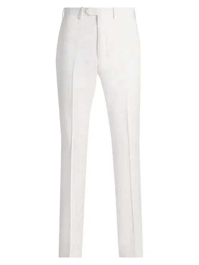 Emporio Armani Men's Slim-Straight Trousers - White