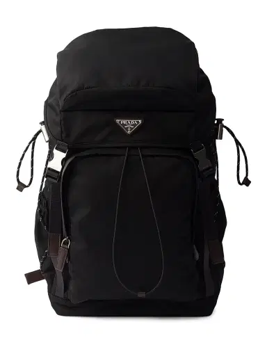 Prada Men's Re-Nylon and Leather Backpack | Thumbnail 1 Prada Men's Re-Nylon and Leather Backpack | Thumbnail 1