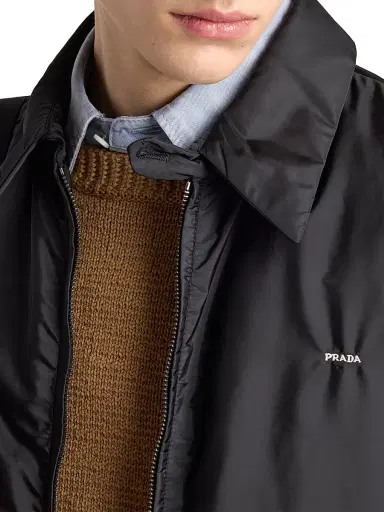 Prada Men's Gabardine Shirt - Blue - Size 17 | Thumbnail 5