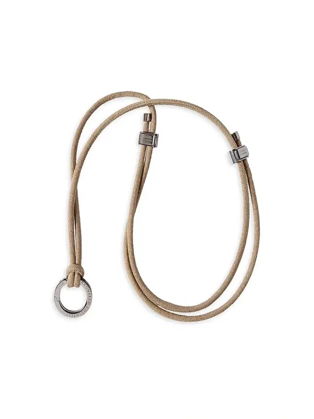 Brunello Cucinelli Women's Alcantara Glasses Cord with Monili - Beige