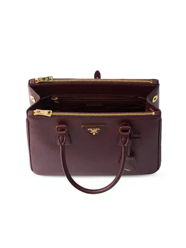 Prada Women's Medium Galleria Saffiano Leather Top Handle Bag - Dark Red | Thumbnail 6
