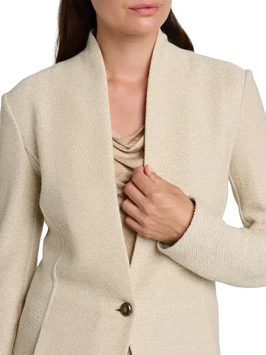 Giorgio Armani Women's Birdseye Cotton-Blend Blazer - Beige - Size 10 | Thumbnail 6 Giorgio Armani Women's Birdseye Cotton-Blend Blazer - Beige - Size 10 | Thumbnail 6