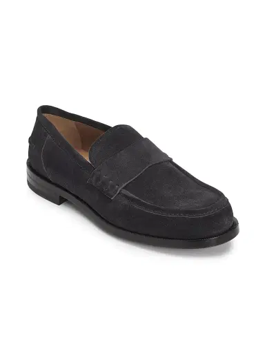 Gianvito Rossi Men's Preppy 45MM Suede Penny Loafers - Carbon - Size 12 | Thumbnail 2
