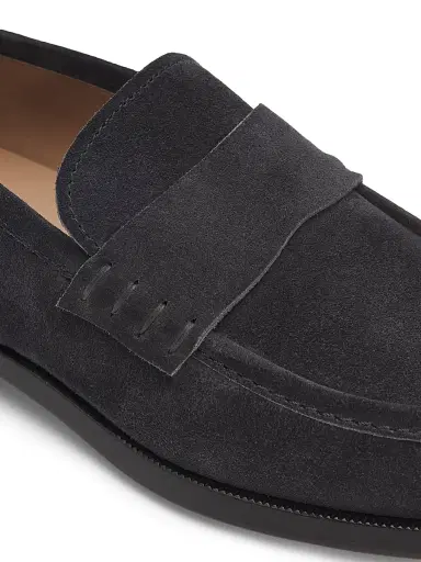 Gianvito Rossi Men's Preppy 45MM Suede Penny Loafers - Carbon - Size 12 | Thumbnail 5