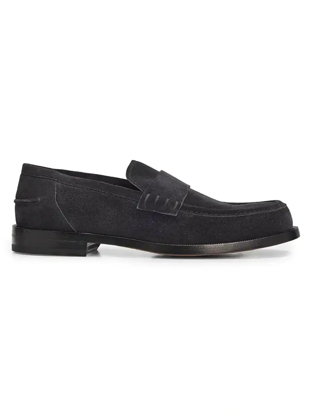 Gianvito Rossi Men's Preppy 45MM Suede Penny Loafers - Carbon