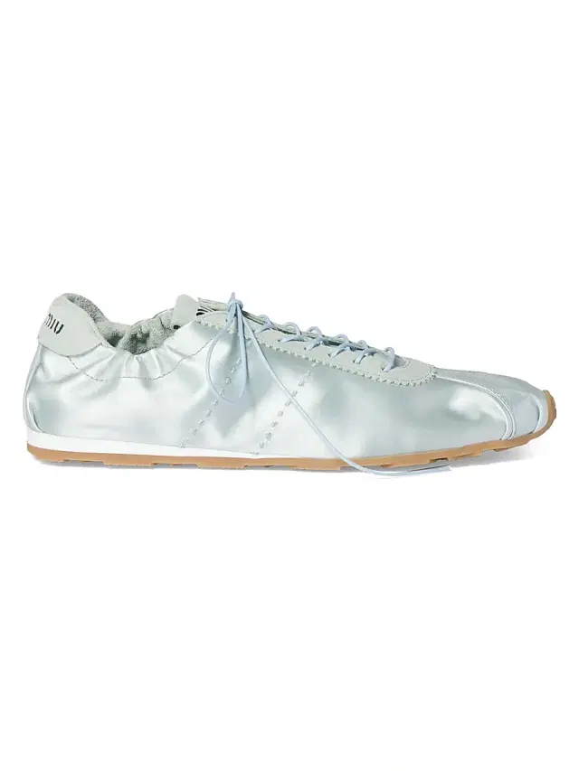 Miu Miu Women's Plume Satin Sneakers - Light Green