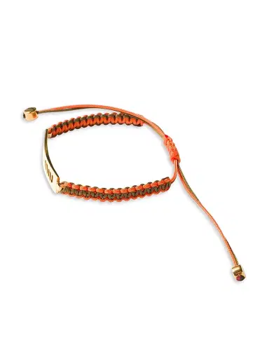Miu Miu Women's Cotton and Metal Bracelet - Orange | Thumbnail 2