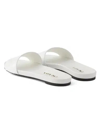 Prada Women's Patent Leather Slides - White | Thumbnail 2