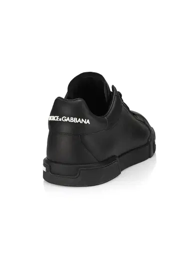 Dolce & Gabbana Men's Portofino Leather Sneakers | Thumbnail 3 Dolce & Gabbana Men's Portofino Leather Sneakers | Thumbnail 3
