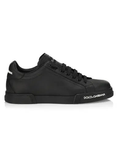 Dolce & Gabbana Men's Portofino Leather Sneakers | Thumbnail 1 Dolce & Gabbana Men's Portofino Leather Sneakers | Thumbnail 1