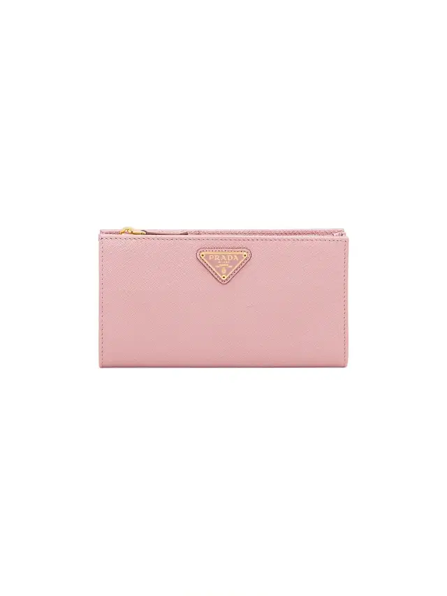Women's  Saffiano Leather Wallet - Baby Pink
