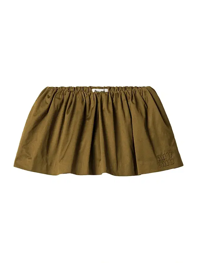 Women's Satin Cotton Miniskirt - Green