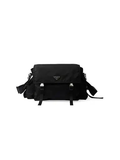Prada Men's Explore Re-Nylon and Leather Bag - Black | Thumbnail 1