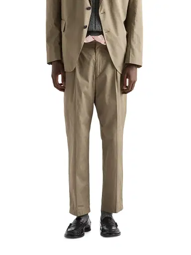 Prada Men's Cotton Pants with Key Ring - Grey | Thumbnail 2 Prada Men's Cotton Pants with Key Ring - Grey | Thumbnail 2