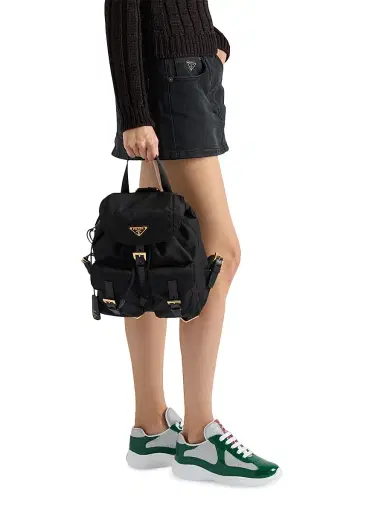 Prada Women's America's Cup Biker Fabric Sneakers - Green - Size 10 | Thumbnail 2