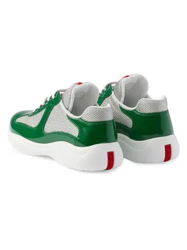 Prada Women's America's Cup Biker Fabric Sneakers - Green - Size 10 | Thumbnail 4