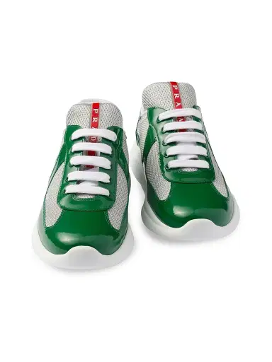 Prada Women's America's Cup Biker Fabric Sneakers - Green - Size 10 | Thumbnail 5