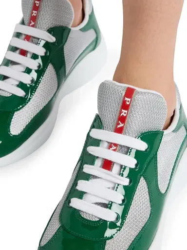 Prada Women's America's Cup Biker Fabric Sneakers - Green - Size 10 | Thumbnail 6