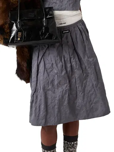 Miu Miu Women's Duchesse Skirt - Grey - Size 0 | Thumbnail 3 Miu Miu Women's Duchesse Skirt - Grey - Size 0 | Thumbnail 3