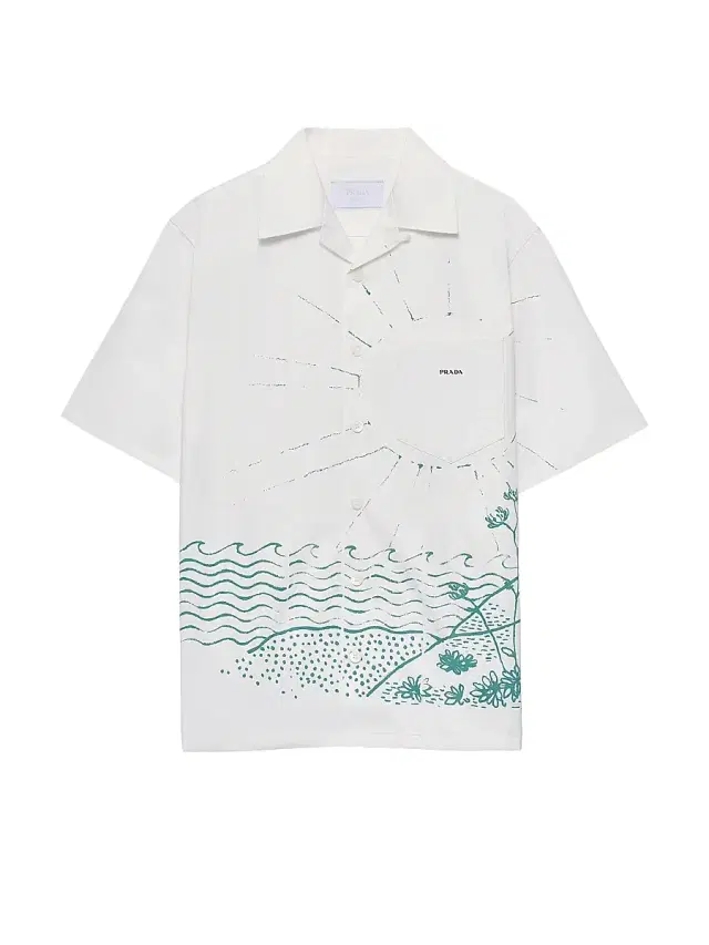 Men's Cotton Bowling Shirt - Green