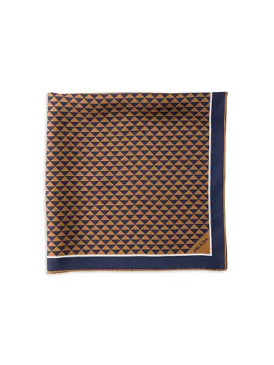 Prada Men's Printed Silk Twill Scarf | Thumbnail 1