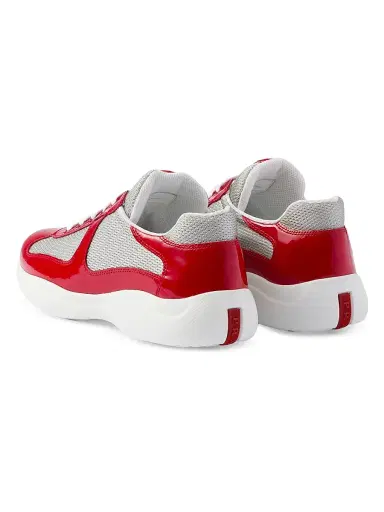 Prada Women's America's Cup Biker Fabric Sneakers - Red - Size 11.5 | Thumbnail 4
