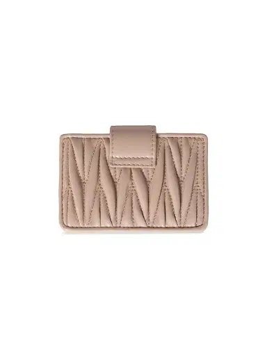Miu Miu Women's Matelassé Nappa Leather Card Holder | Thumbnail 2 Miu Miu Women's Matelassé Nappa Leather Card Holder | Thumbnail 2