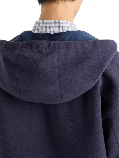 Prada Men's Hooded Technical Fabric Blouson Jacket - Blue | Thumbnail 4