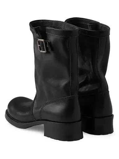 Prada Women's Leather Mid-Calf Boots - Black - Size 4.5 | Thumbnail 4 Prada Women's Leather Mid-Calf Boots - Black - Size 4.5 | Thumbnail 4