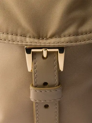 Prada Women's Explore Re-Nylon and Leather Shoulder Bag - Khaki | Thumbnail 5