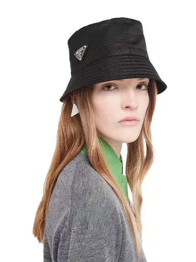 Prada Women's Re-Nylon Bucket Hat - Black - Size Small | Thumbnail 2