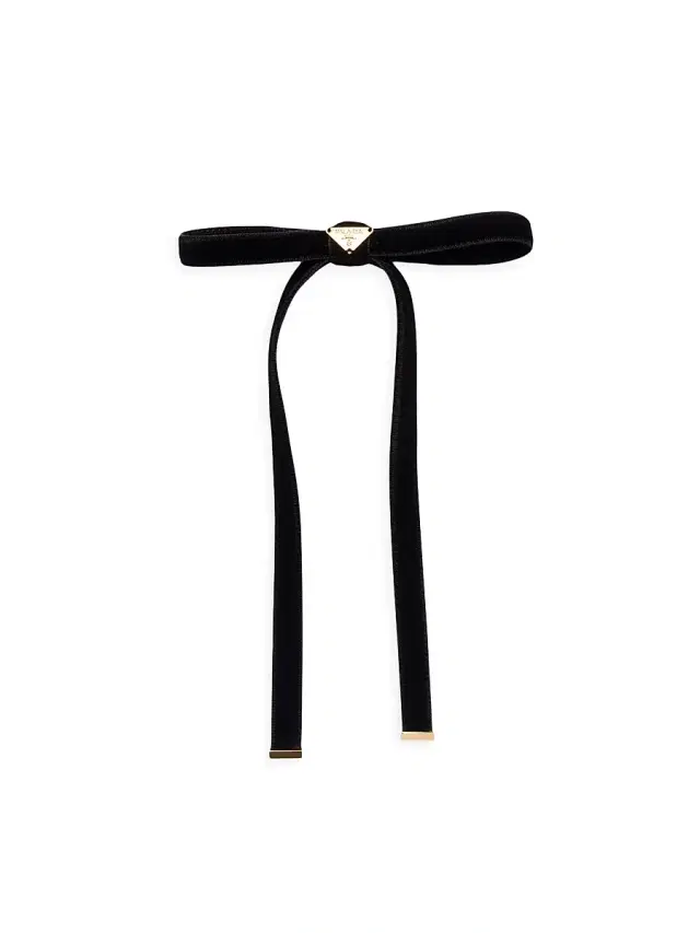 Prada Women's Velvet Hair Clip - Black