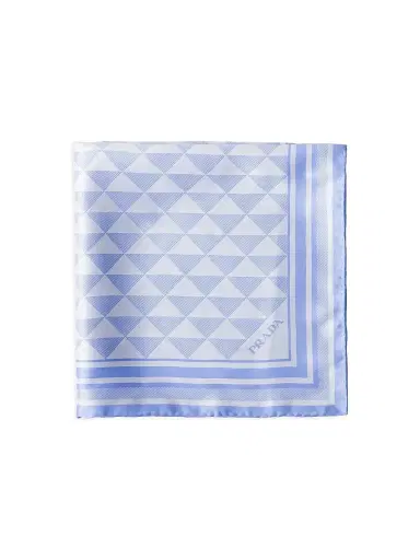 Prada Women's Printed Silk Twill Square Scarf | Thumbnail 1 Prada Women's Printed Silk Twill Square Scarf | Thumbnail 1