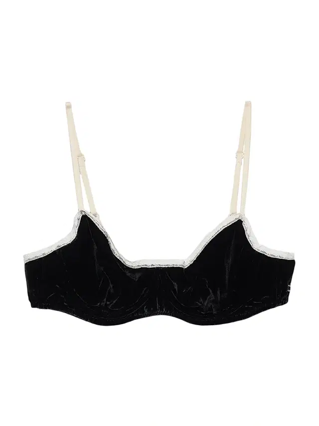 Women's Velvet Bra - Black