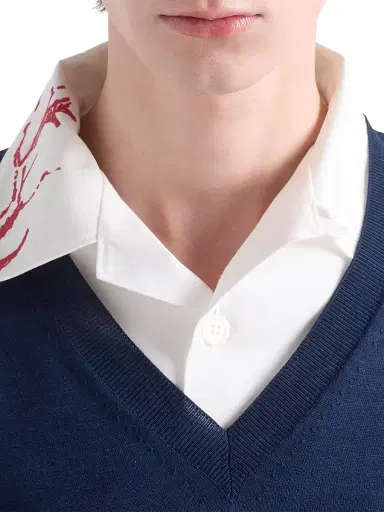 Prada Men's Printed Cotton Bowling Shirt - Red White - Size XXXL | Thumbnail 3 Prada Men's Printed Cotton Bowling Shirt - Red White - Size XXXL | Thumbnail 3