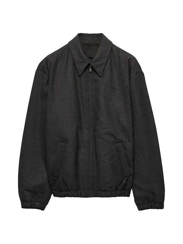 Men's Wool Blouson Jacket - Grey