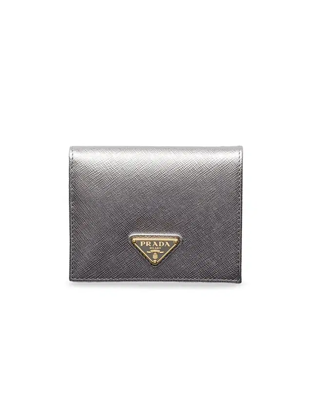 Prada Women's  Saffiano Leather Wallet - Silver