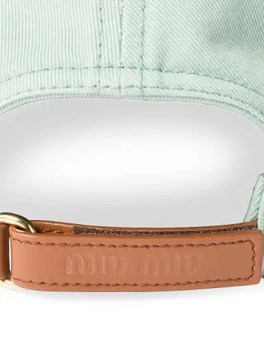 Miu Miu Women's Drill Baseball Cap - Green - Size Large | Thumbnail 3 Miu Miu Women's Drill Baseball Cap - Green - Size Large | Thumbnail 3