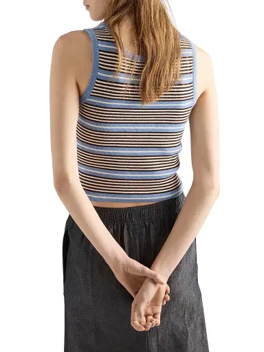 Prada Women's Cotton Knit Tank Top | Thumbnail 3