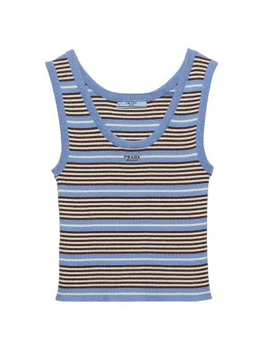 Prada Women's Cotton Knit Tank Top | Thumbnail 1
