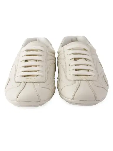 Prada Women's Montecarlo Nappa Leather Sneakers - Beige Khaki - Size 5 | Thumbnail 4 Prada Women's Montecarlo Nappa Leather Sneakers - Beige Khaki - Size 5 | Thumbnail 4