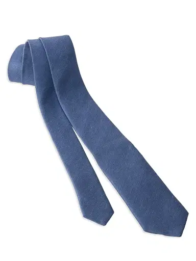 Prada Men's Silk and Linen Tie - Blue | Thumbnail 2