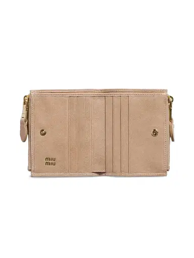 Miu Miu Women's Small Nappa Leather Wallet - Beige Khaki | Thumbnail 3
